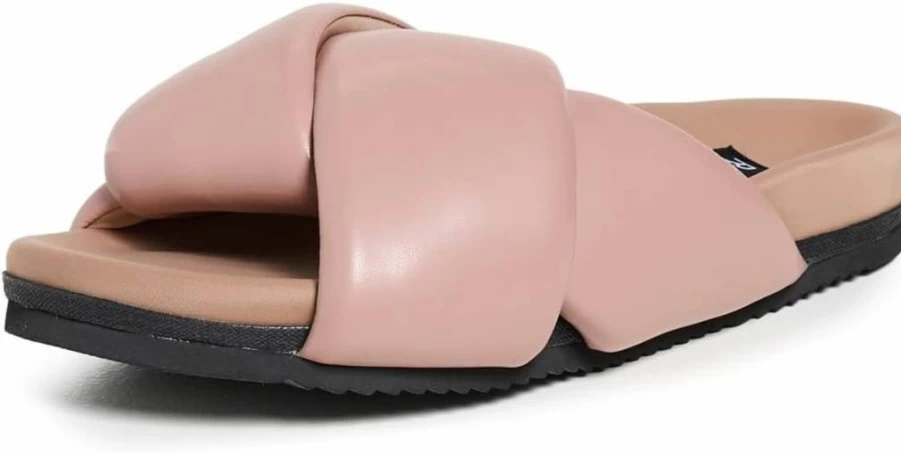 R0AM Women's Foldable Slides Lightweight Comfortable Sandals for Casual Wear