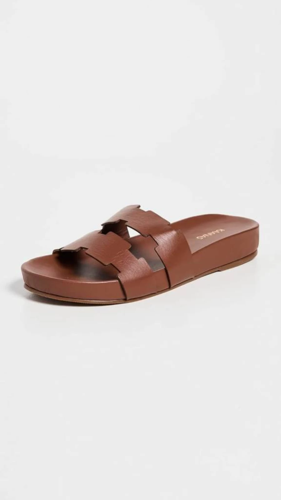KAANAS Women's Alexandria Geometric Ladder Design Pool Slides | Comfortable Summer Beach Sandals