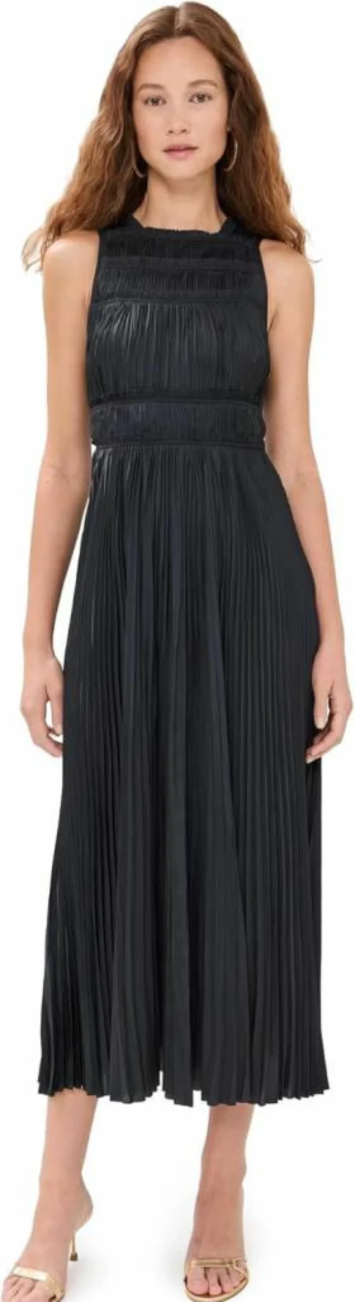 Ulla Johnson Women's Elle Dress: Elegant Floral Printed Midi Dress with V-Neck and Sleeve Detail