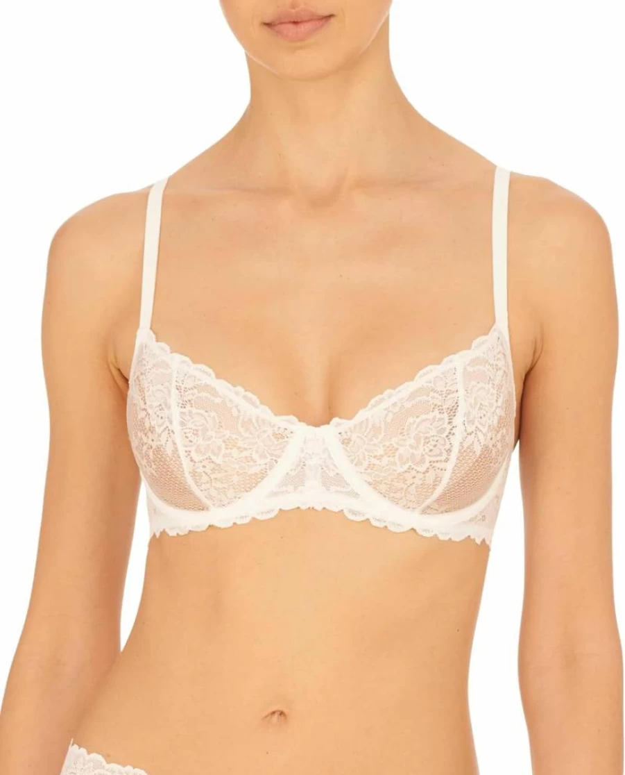 Natori Women's Heavenly Convertible Balconette Bra - Underwire Lace Demi Cup Comfortable Support