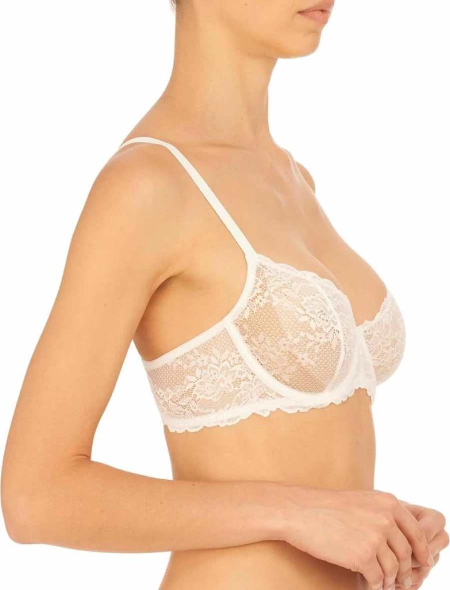 Natori Women's Heavenly Convertible Balconette Bra - Underwire Lace Demi Cup Comfortable Support