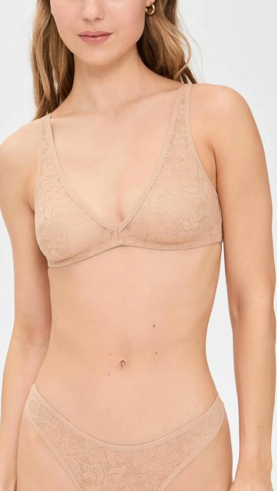 Eberjey Women's Lace Plunge Bralette - Soft Stretch Comfort Wireless Bra