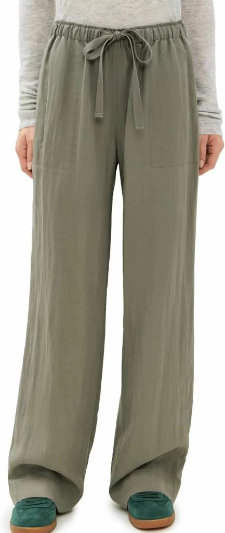 Vince Women's Casual Mid Rise Utility Pants with Drawstring Waist - Comfortable Stylish Trousers for Everyday Wear