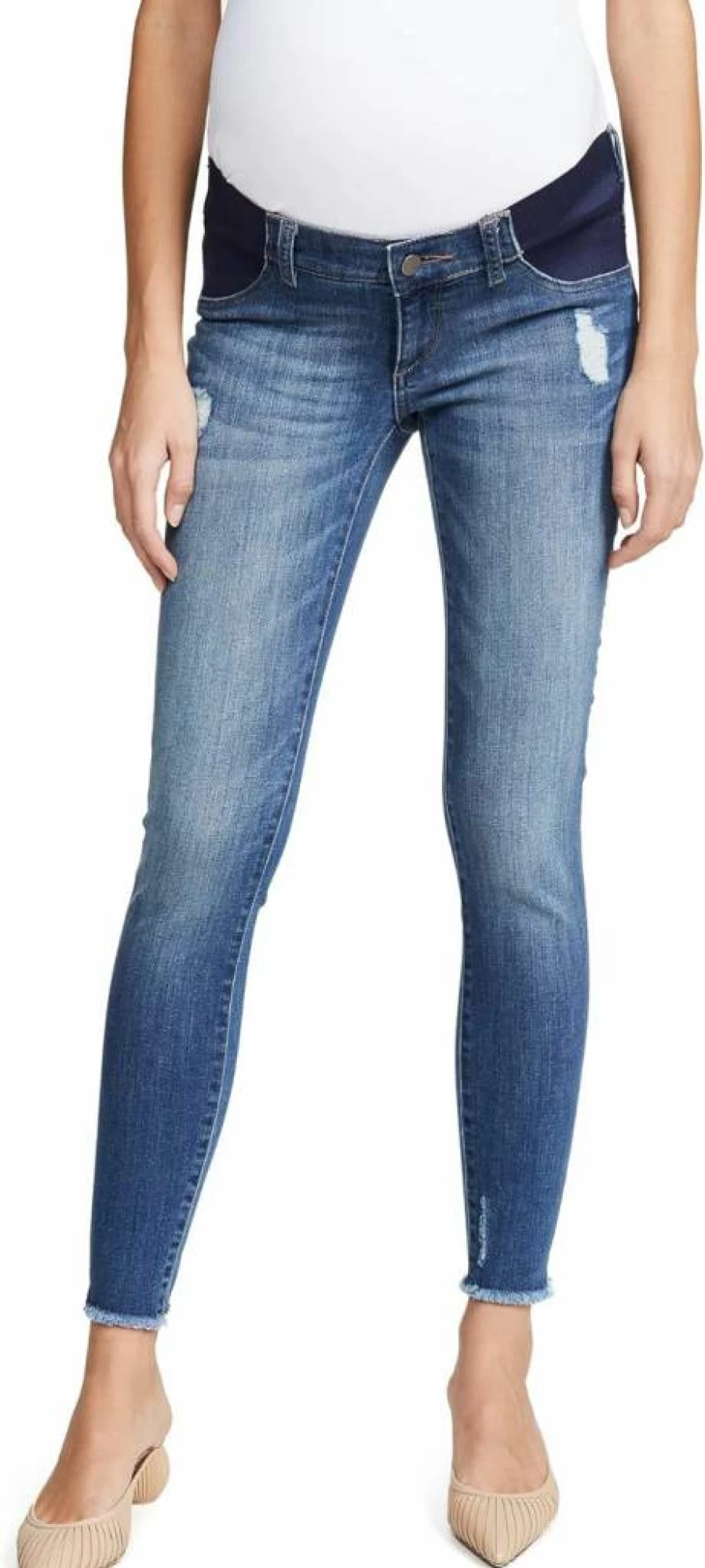 DL1961 Women's Emma Power Legging Skinny Maternity Jeans in Strobe Blue - Size 25