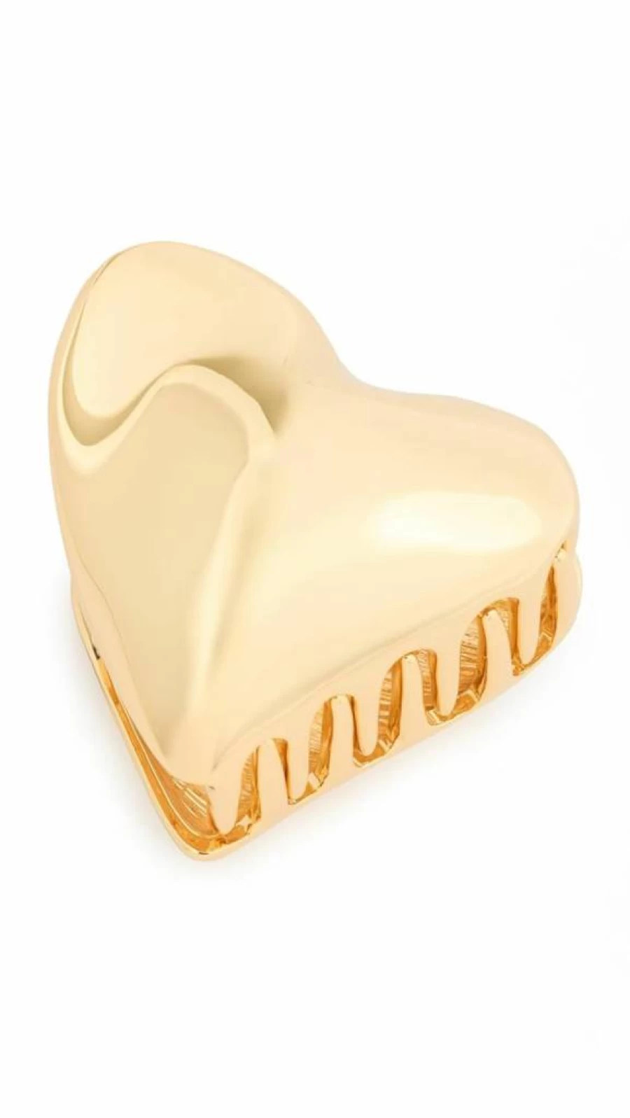 LELET NY Gold Heart-Shaped Petite Claw Clip for Women - 1 Count Hair Claw