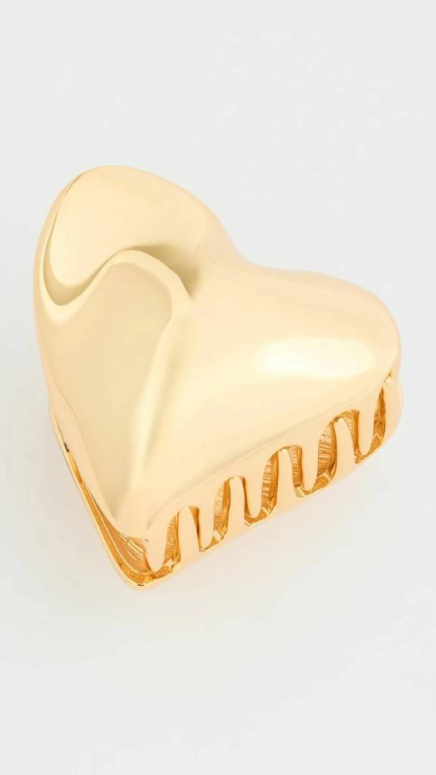 LELET NY Gold Heart-Shaped Petite Claw Clip for Women - 1 Count Hair Claw