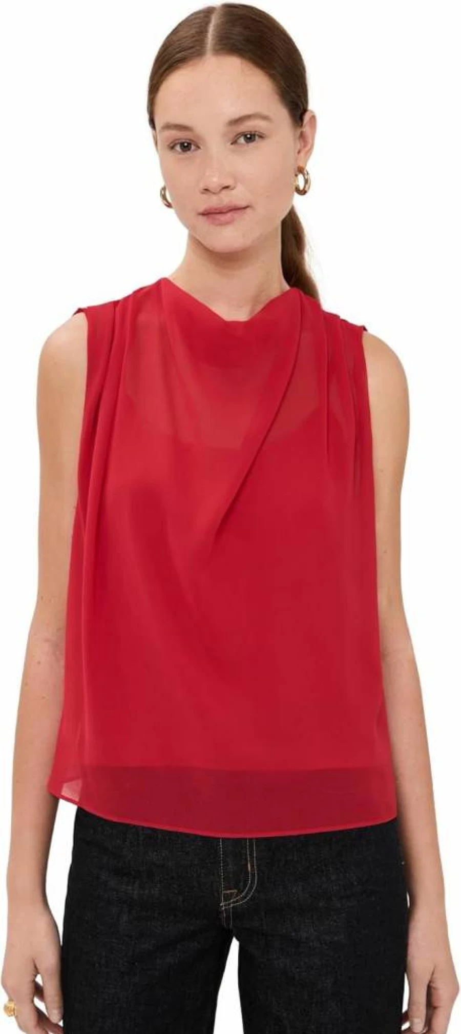 Amanda Uprichard Women's Scala Top - Elegant Blouse for Women, Fashionable Tops, Chic Casual Wear