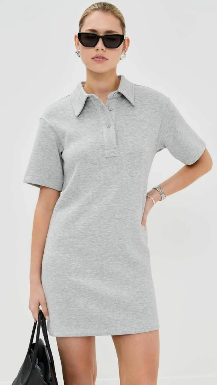LE BOP Women's Solene Polo Collar Casual Dress - Stylish Comfort for Everyday Wear