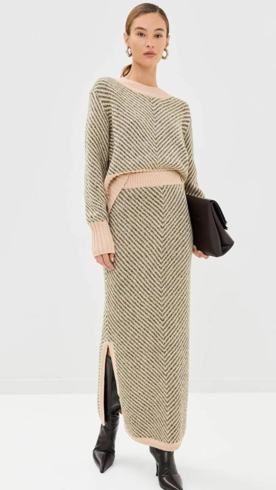 Figue Women's Angela Knitted Sweater Dress Skirt - Elegant Casual Wear