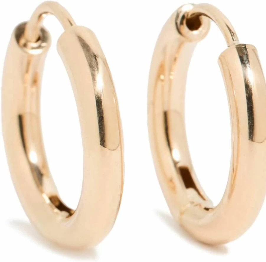 Adina Reyter 14K Gold 15mm Tube Hoop Earrings for Women
