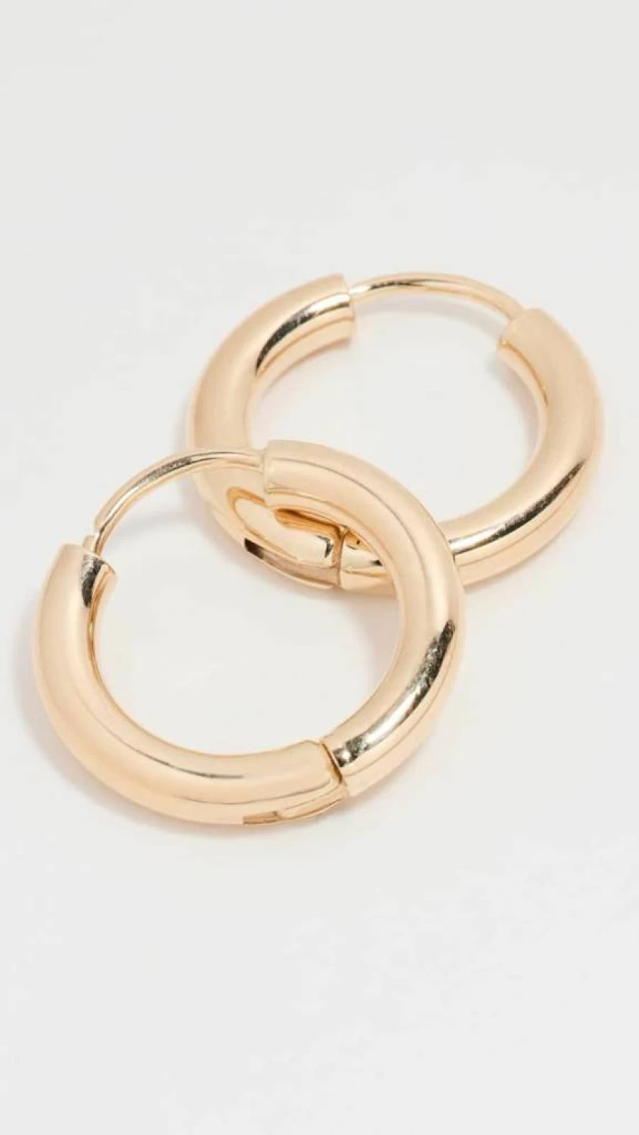 Adina Reyter 14K Gold 15mm Tube Hoop Earrings for Women